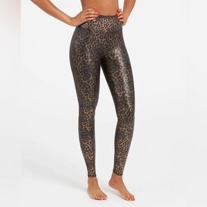 Spanx Faux Leather Leopard Leggings in Leopard Shine